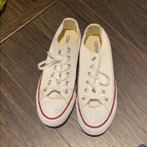White Converse, Prewoned, Size 7
